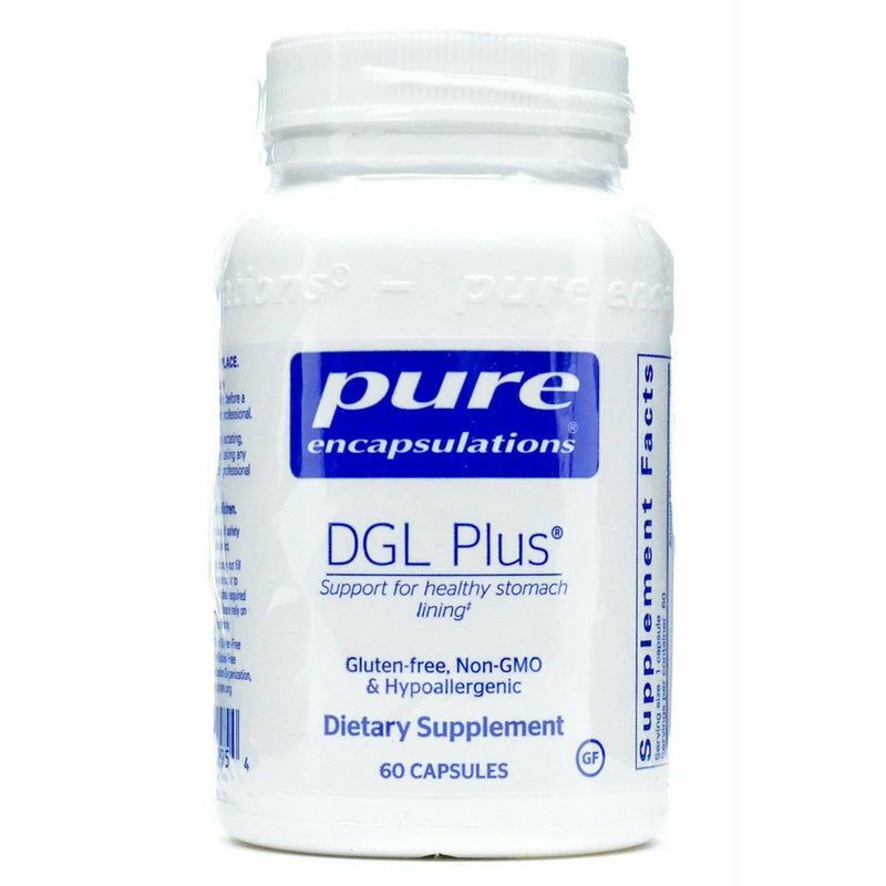 A Supplement cointainer with the name DGL Plus by Pure Encapsulations.