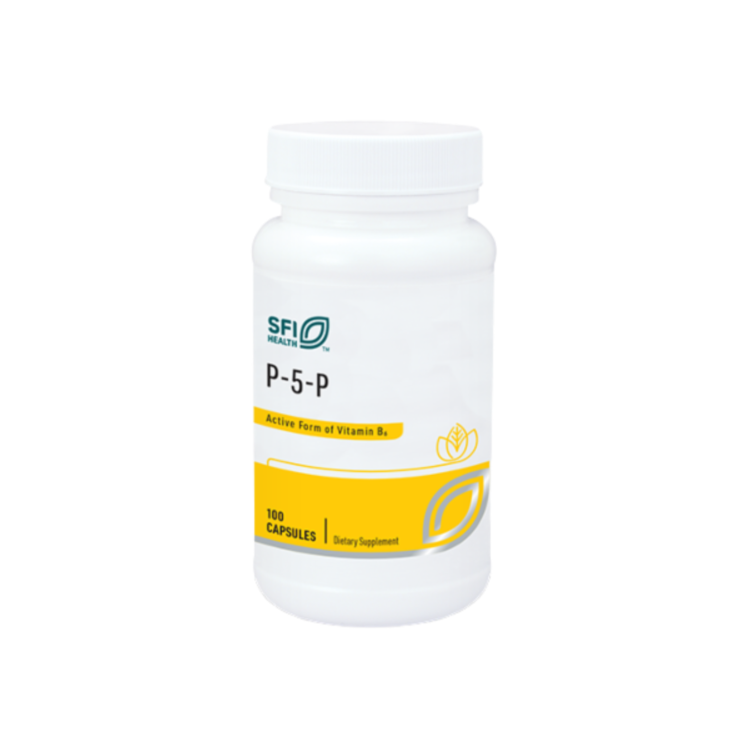 A supplement container of P-5-P by SFI Health