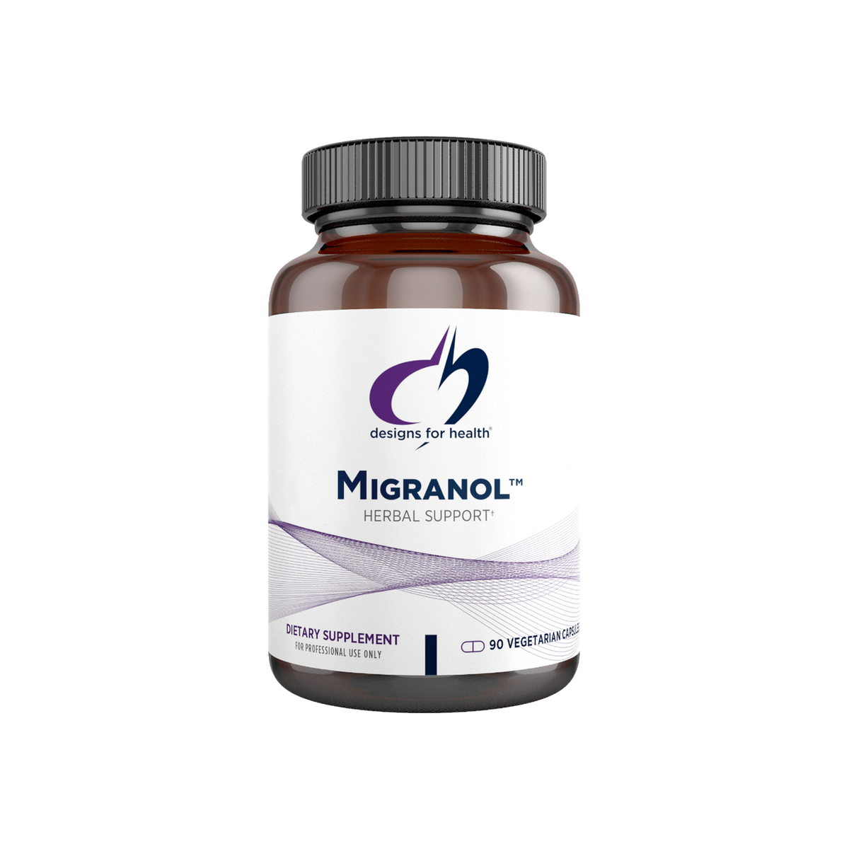 A supplement container of Migranol by Designs for Health - USA