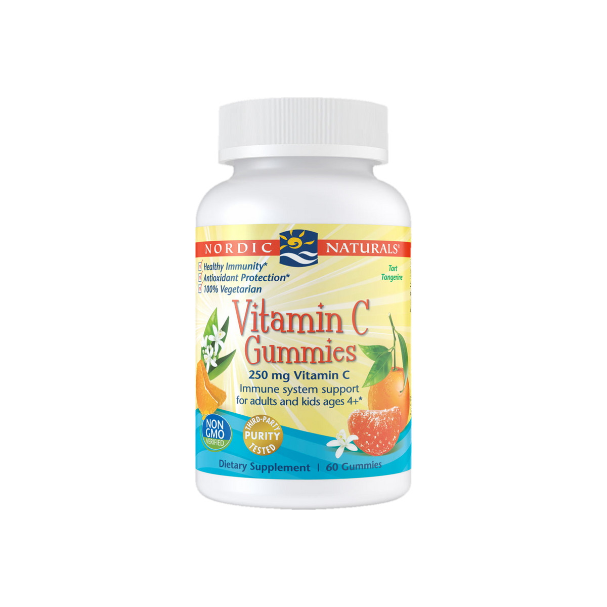 A supplement container of Vitamin C Gummies by Nordic Naturals