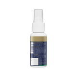 50ml white spray bottle with a blue and gold band label with Bioceuticals Logo. Colecalciferol 25 micrograms, vitamin d3 1000IU. Menaquinone 7 vitamin k2 45micrograms