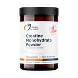 A Supplement container with the name Creatine Monohydrate Powder by Designs for Health.