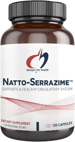 <p>Natto-Serrazime<span> </span>is a blend of two health-promoting proteolytic enzymes, Nattozimes and Serrazimes, derived from the fungi Aspergillus oryzae and Aspergillus melleus.</p> <p>This formula is designed to support the body’s ability to breakdown and remove damaged cellular debris, tissue, and specific protein structures that are produced during the natural inflammatory process in response to trauma or injury.</p>