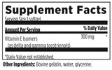 Supplement facts:
Vitamin E Isoers (as delta and gamma tocotrienols, Bovine gelatin, water, glycerine