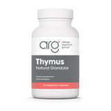 A Supplement container with the name Thymus Natural Glandular by Allergy Research Group.