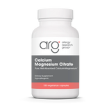 A Supplement container with the name Calcium Magnesium Citrate by Allergy Research Group.