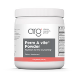A Supplement container with the name Perm A Vite Powder by Allergy Research Group.
