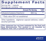Ingredients: N-Acetyl-L-Cysteine (free-form) 900mg