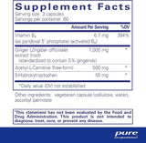 Ingredients: Vitamin B6, Ginger, Acetyl-L-Carnitine, 5-Hydroxytryptohan.