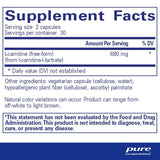 Ingredients: L-carnitine (free-form) (from I-carnitine-l-tartrate).