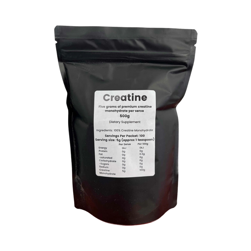A Supplement pouch with the name Creatine by Nothing Naughty.