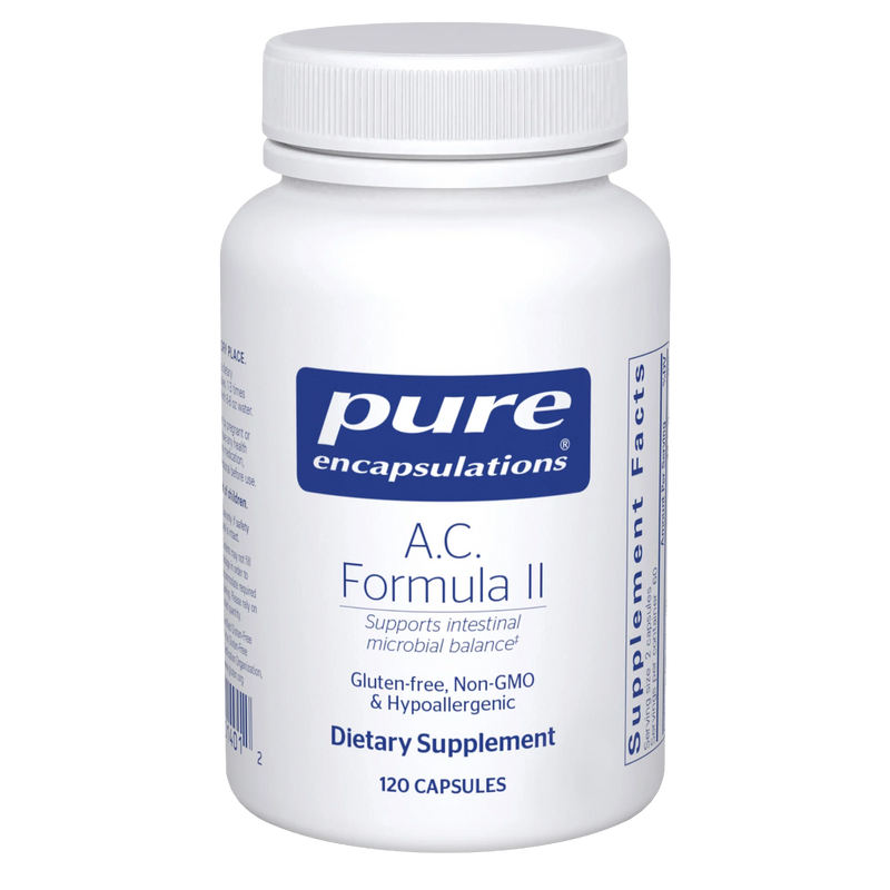 A Supplement container with the name A.C. Formula by Pure Encapsulations.