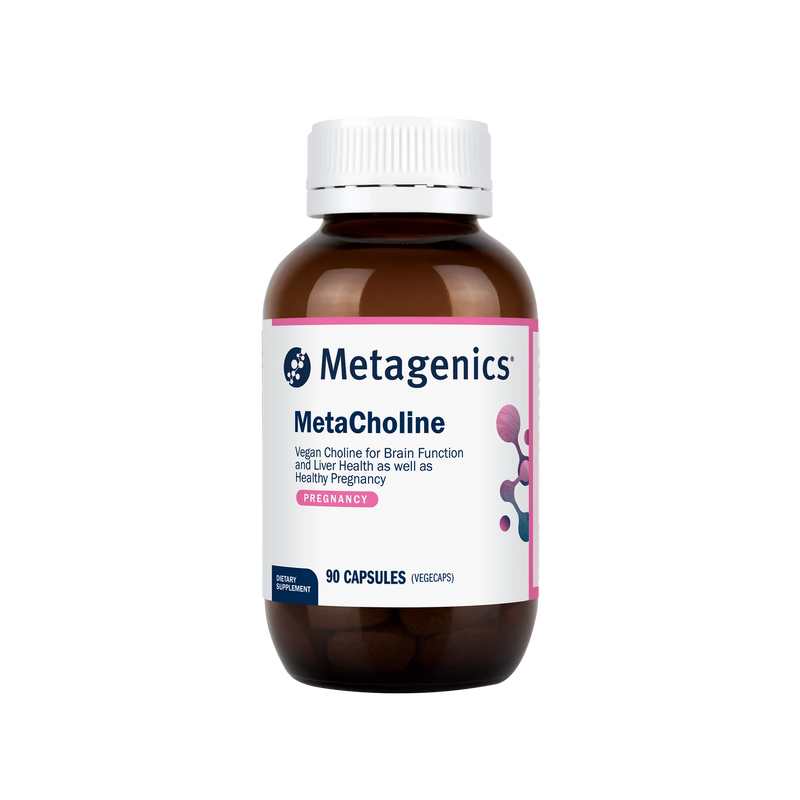 A supplement bottle called MetaCholine by Metagenics.
