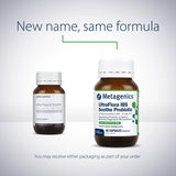 An image showing the old and new lable for UltraFlora IBS Soothe Probiotic.