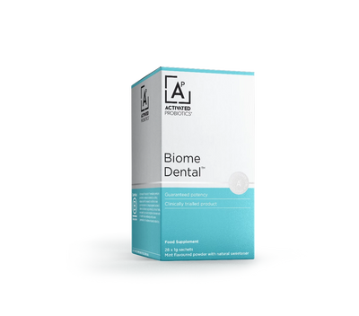 A box with the name Biome Dental by Activated Probiotics.