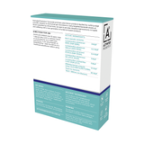 Back of a box showing the ingredients and descriptive words around the efficacy of this product - Activated Probiotics Advanced Probiotics