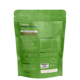 Image of contents Protein greens
Pea protein isolate, Prebiotic
fibre, Berries Blend (Acai,
Acerola, Amla, Cranberry,
Goji, Jabuticaba, Mangosteen,
Maqui, Pomegranate,
Strawberry), Natural vanilla
flavour, Greens Blend (Alfalfa
grass, Barley grass, Oat grass,
Wheatgrass, Kale, Chlorella,
Spirulina, Astragalus, Lemon),
Natural caramel flavour, Sea
salt, Natural sweetener
(Thaumatin^).
^Katemfe fruit extract