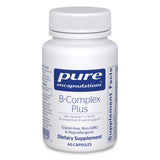 A Supplement container with the name B-Complex Plus (60 Caps) by Pure Encapsulations.