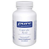 A Supplement container with the name Caprylic Acid by Pure Encapsulation.