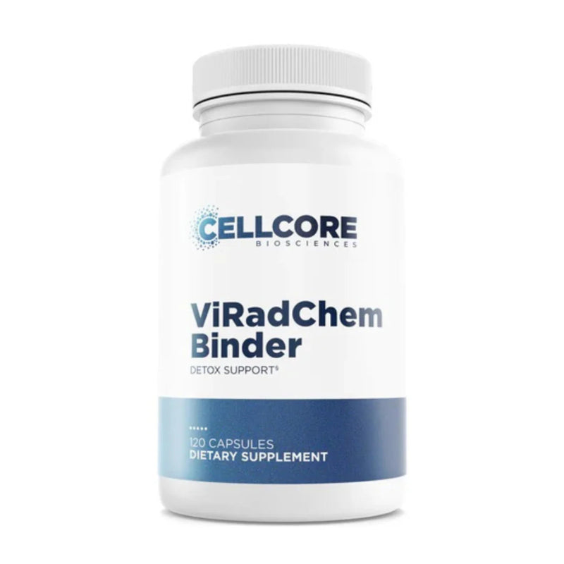 A Supplement container with the name ViRadChem Binder by Cellcore.