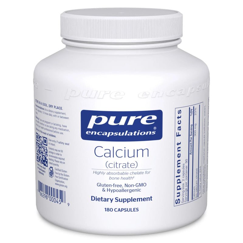 A Supplement container with the name Calcium (citrate) by Pure Encapsulations.