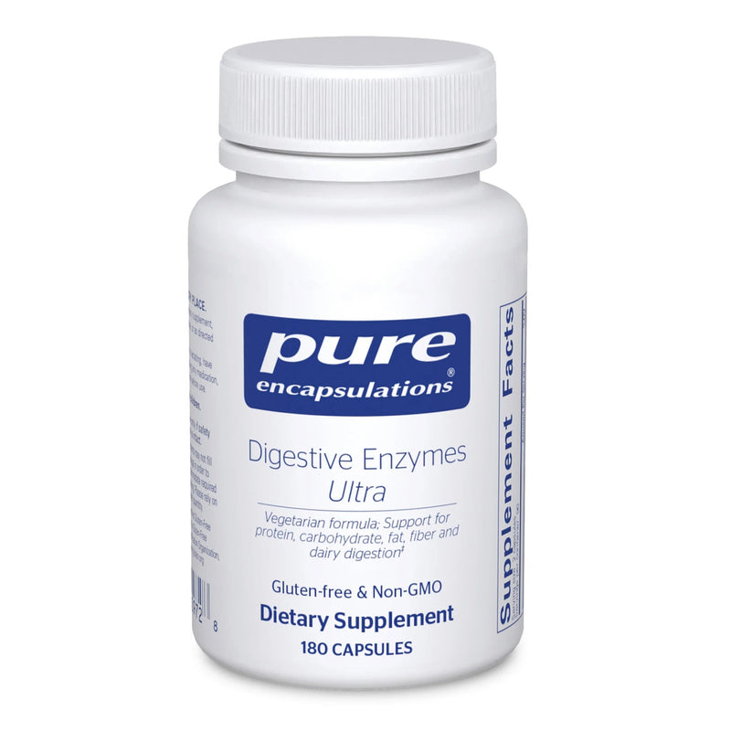 A Supplement container with the name Digestive Enzymes Ultra (180 caps) by Pure Encapsulation
