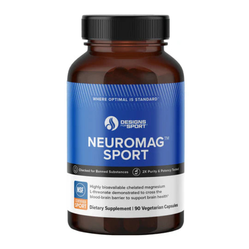 A Supplement bottle with the name Neuromag Sport by Designs for Sport.