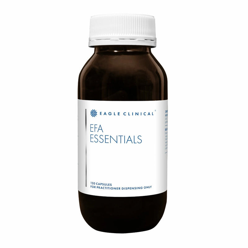 A Supplement container with the name EFA Essentials by Eagle Cliniical.