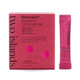 A Supplement container with the name Electrolyte Raspberry Lemonade Salt by Two Island.