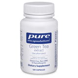 A Supplement container with the name Green Tea Extract (decaffeinated) by Pure Encapsulations.
