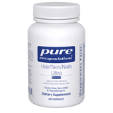 A Supplement container with the name Hair/Skin/Nails by Pure Encapsulations.