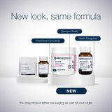 An image showing the older and new labels for the Metagenics range.