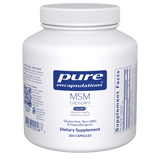 A Supplement container with the name MSM (Methylsulfonylmethane) by Pure Encapsulations.