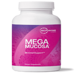 A Supplement container with the name Megamucosa (180 caps) by Microbiome Labs