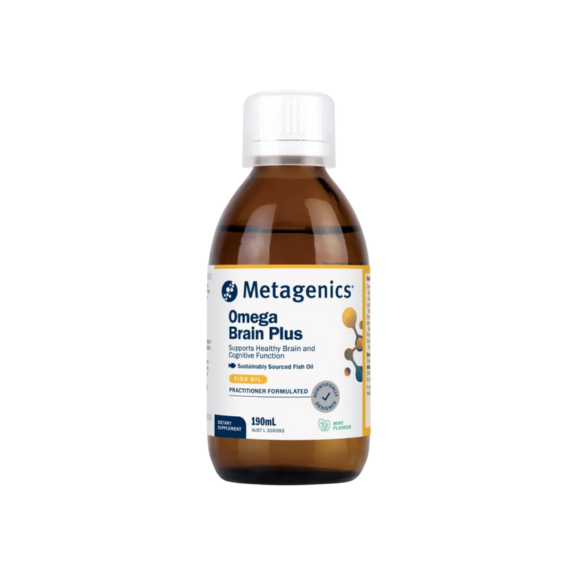 A supplement called Omega Brain Plus by Metagenics.