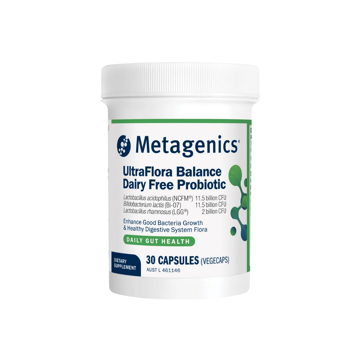 A supplement called UltraFlora Balance Dairy Free Probiotic.