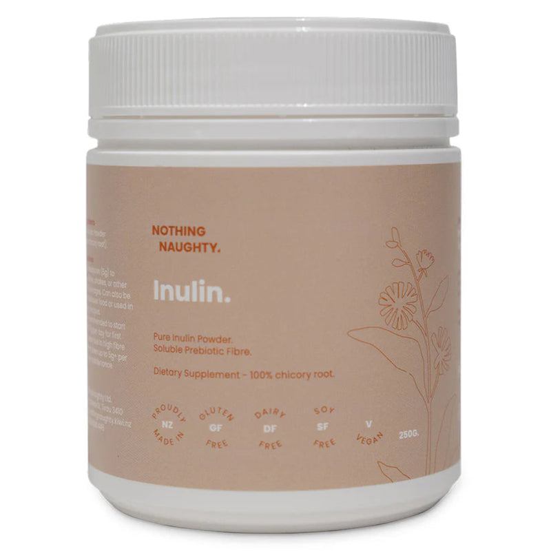 A Supplement container with the name Inulin by Nothing Naughty.