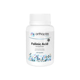 A Supplement container with the name Folinic Acid by Oplex White.