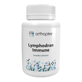 A Supplement container with the name Lymphodran Immune by Orthoplex White.