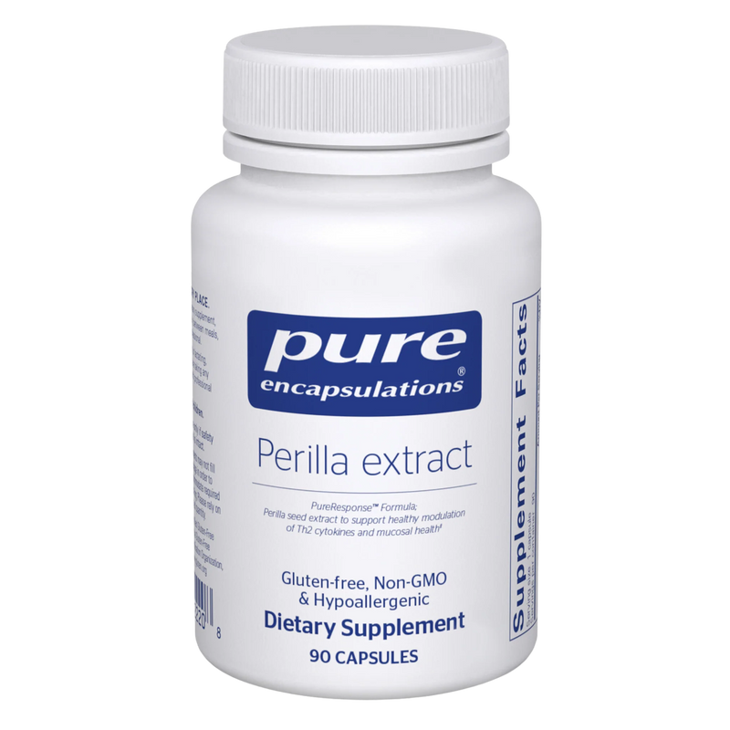 A Supplement container with the name Perilla Extract by Pure Encapsulations.