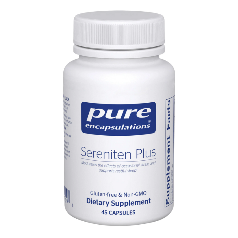 A Supplement container with the name Sereniten Plus by Pure Encapsulations.