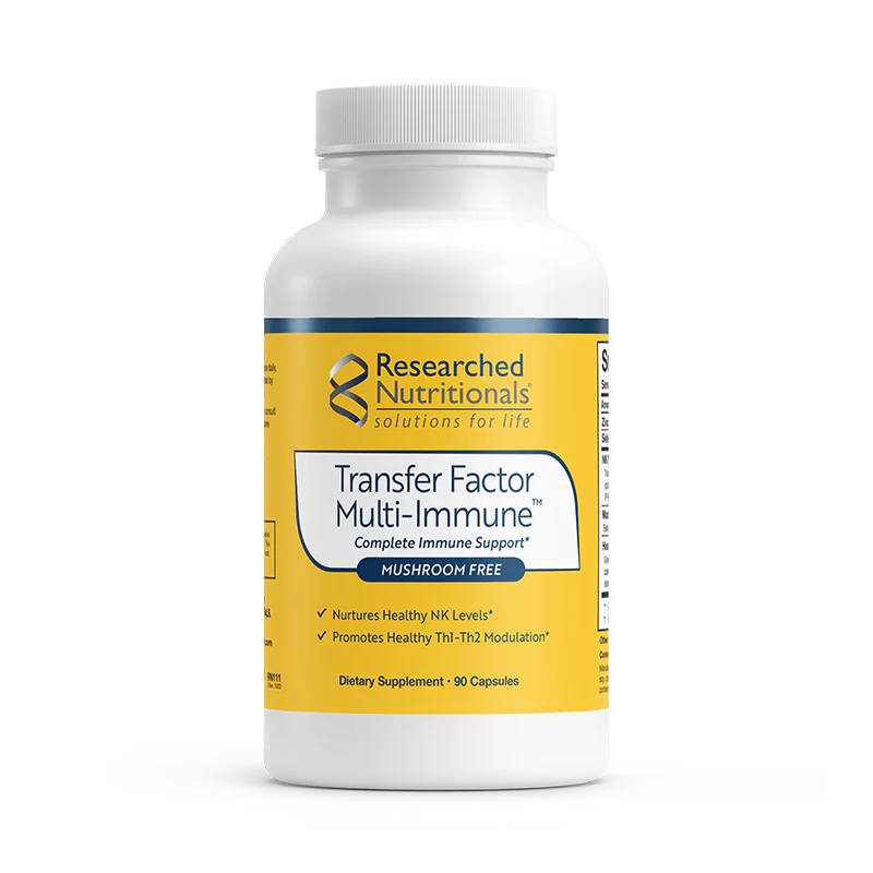 A supplement called Transfer Factor Multi Immune Mushroom Free by researched Nutritionals