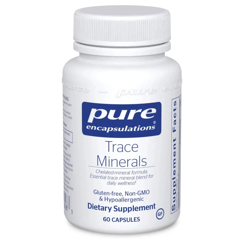 A Supplement container with the name Trace Minerals by Pure Encapsulations: