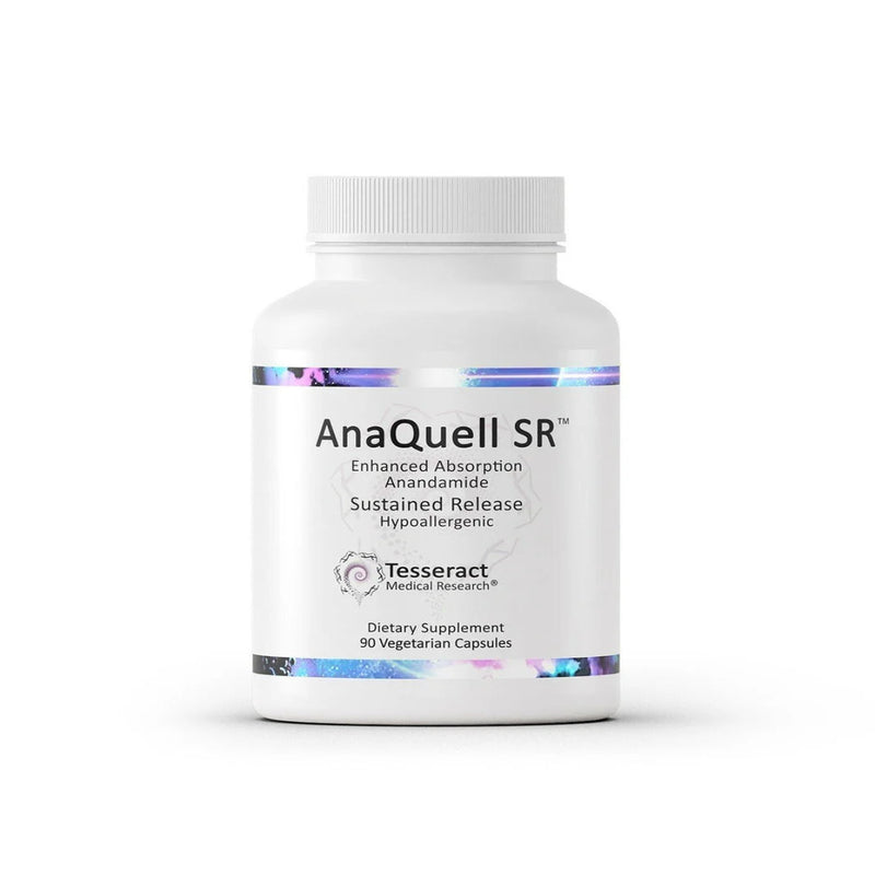 A Supplement conatiner with the name AnaQuell SR by Tesseract Medical Research.