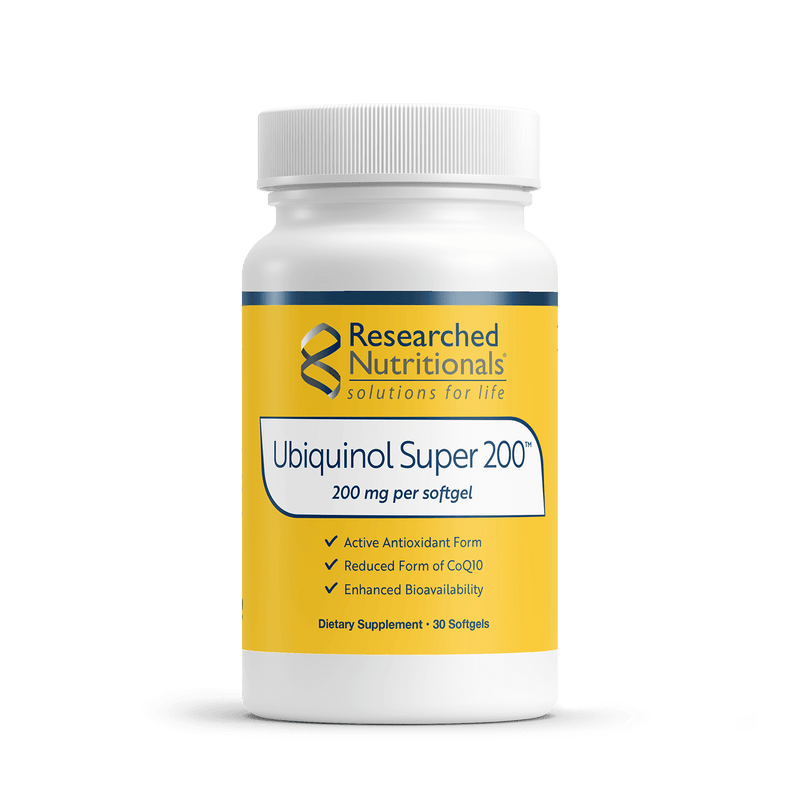 A supplement called Ubiquinol Super 200 by Researched Nutritionals.