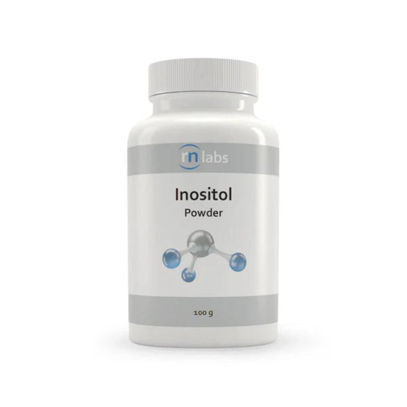 A Supplement container with the name Inositol Powder (100g) by RN Labs.