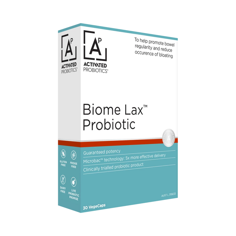 A box with the name Biome Lax Probiotic