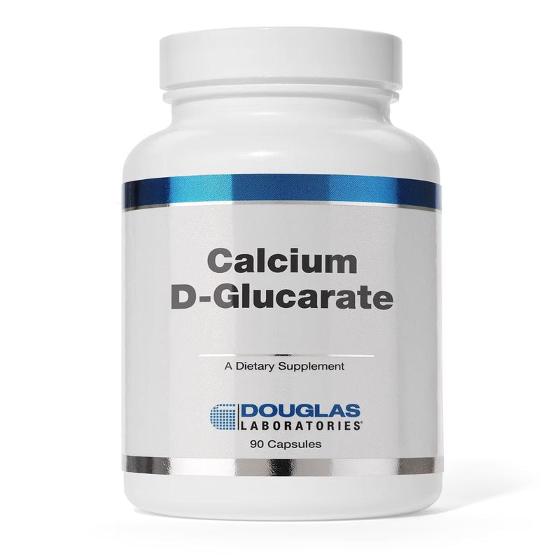 A Supplement container with the name Calcium D-Glucarate by Douglas Laboratories.