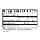 Ingredients including Calcium D-Glucarate.