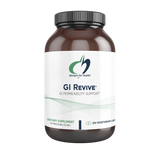 Image of a white supplement bottle which says designs for health GI Revive GI Permeability support dietary supplement 210 Vegetarian Caps